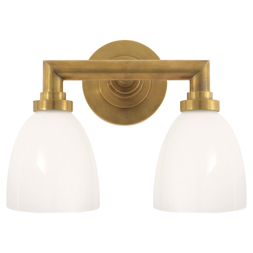 Wilton Two Light Bath Sconce in Hand-Rubbed Antique Brass (268|SL 2842HAB-WG)