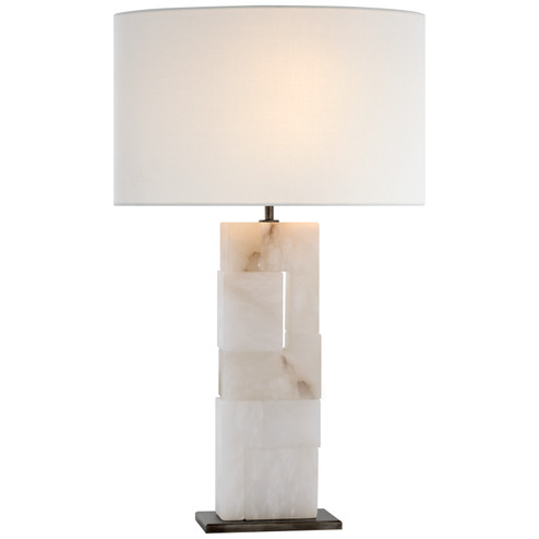 Ashlar LED Table Lamp in Alabaster and Bronze (268|S 3926ALB/BZ-L)