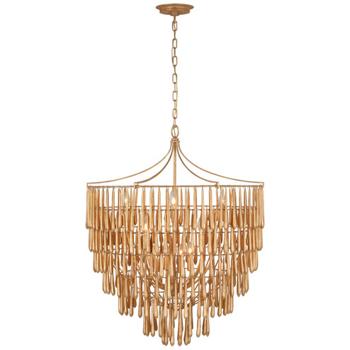 Vacarro LED Chandelier in Antique Gold Leaf (268|JN 5132AGL)