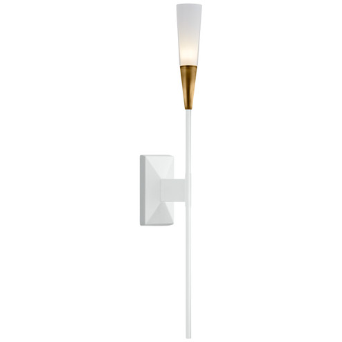 Stellar LED Wall Sconce in Matte White and Antique Brass (268|CHD 2601WHT)