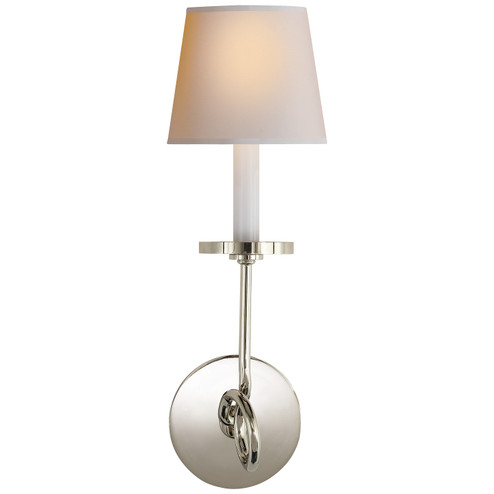 Symmetric Twist One Light Wall Sconce in Polished Nickel (268|CHD 1610PN-NP)