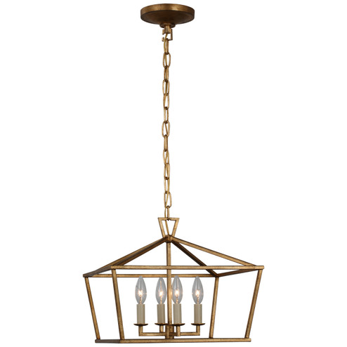 Darlana Four Light Semi-Flush Mount in Gilded Iron (268|CHC 4190GI)