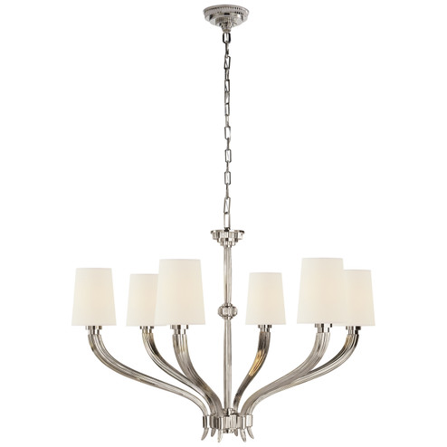 Ruhlmann Six Light Chandelier in Polished Nickel (268|CHC 2462PN-L)