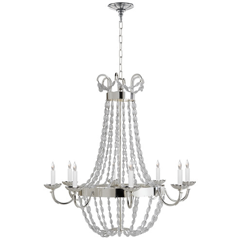 Paris Flea Market Eight Light Chandelier in Polished Silver (268|CHC 1408PS-SG)