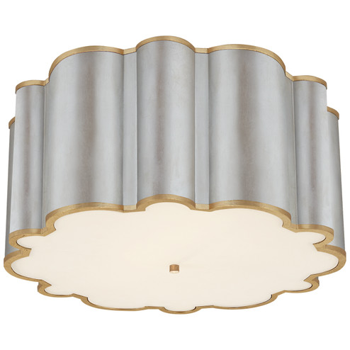 Markos Four Light Flush Mount in Burnished Silver Leaf with Gild (268|AH 4021BSL/G-FA)