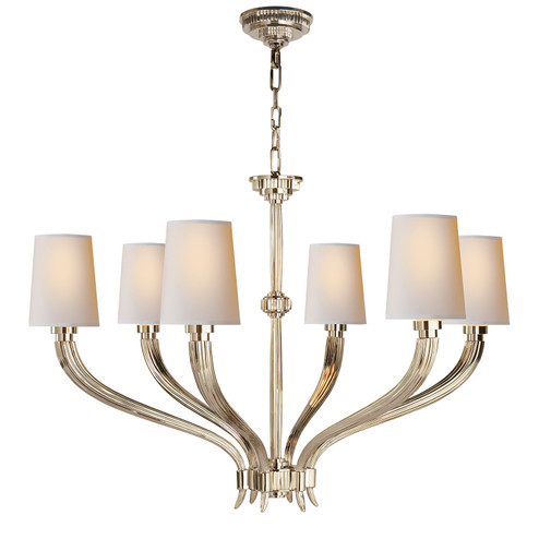 Ruhlmann Six Light Chandelier in Polished Nickel (268|CHC 2462PN-NP)