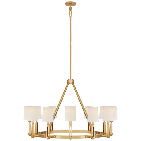 Alpha 12 Light Chandelier in Hand-Rubbed Antique Brass (268|TOB 5512HAB-L)