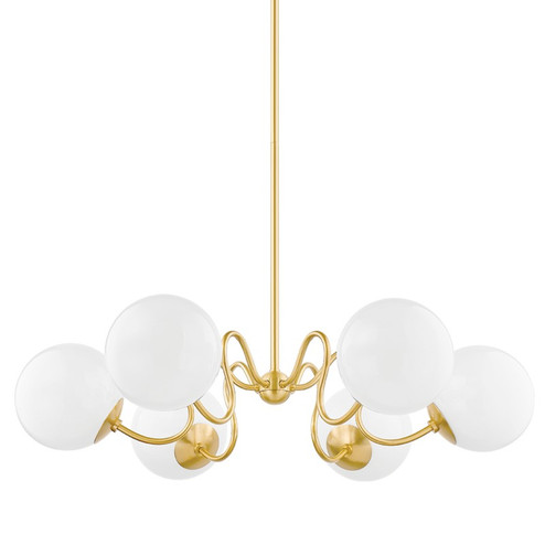 Havana Six Light Chandelier in Aged Brass (428|H772806-AGB)