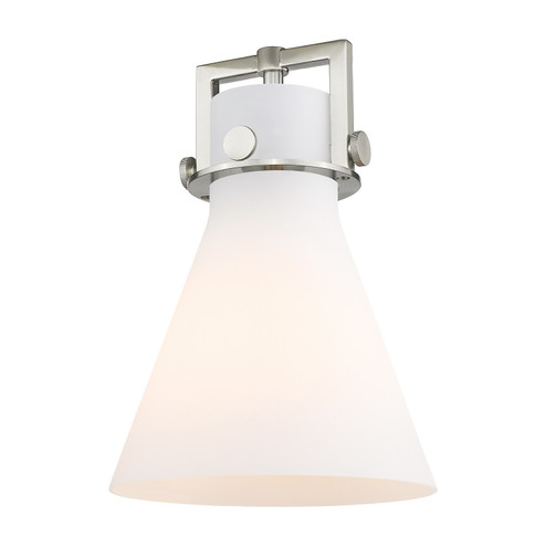 Downtown Urban Glass in Cased Matte White Newton Cone (405|G411-8WH)