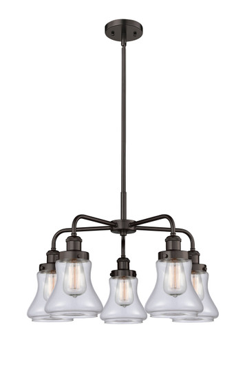 Ballston Urban Five Light Chandelier in Brushed Brass (405|916-5CR-BB-G192)