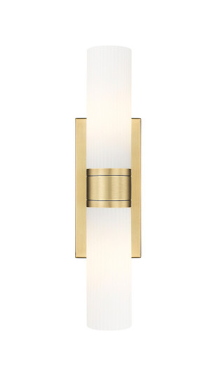 Downtown Urban Two Light Bath Vanity in Brushed Brass (405|617-2W-BB-G617-8SWH)