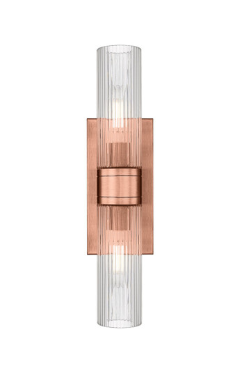 Downtown Urban LED Bath Vanity in Antique Copper (405|617-2W-AC-G617-8SCL)