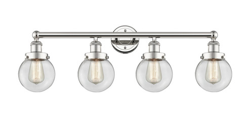 Edison Four Light Bath Vanity in Polished Nickel (405|616-4W-PN-G202-6)