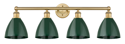 Edison Four Light Bath Vanity in Brushed Brass (405|616-4W-BB-MBD-75-GR)