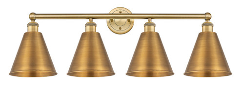 Edison Four Light Bath Vanity in Brushed Brass (405|616-4W-BB-MBC-8-BB)