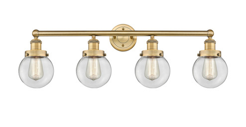 Edison Four Light Bath Vanity in Brushed Brass (405|616-4W-BB-G202-6)
