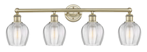 Edison Four Light Bath Vanity in Antique Brass (405|616-4W-AB-G462-6)