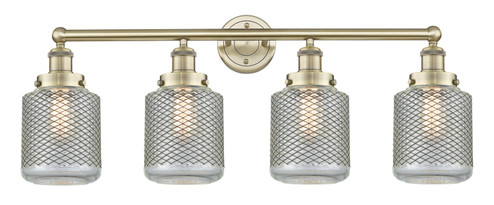 Edison Four Light Bath Vanity in Antique Brass (405|616-4W-AB-G262)