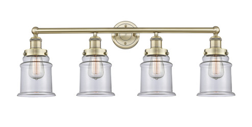 Edison Four Light Bath Vanity in Antique Brass (405|616-4W-AB-G182)