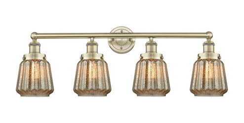 Edison Four Light Bath Vanity in Antique Brass (405|616-4W-AB-G146)