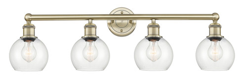 Edison Four Light Bath Vanity in Antique Brass (405|616-4W-AB-G122-6)