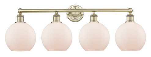 Edison Four Light Bath Vanity in Antique Brass (405|616-4W-AB-G121-8)