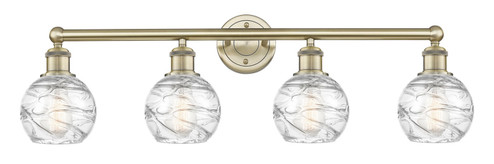 Edison Four Light Bath Vanity in Antique Brass (405|616-4W-AB-G1213-6)