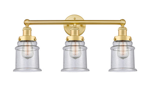Edison Three Light Bath Vanity in Satin Gold (405|616-3W-SG-G184)