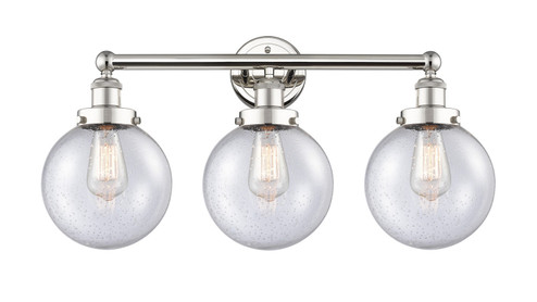 Edison Three Light Bath Vanity in Polished Nickel (405|616-3W-PN-G204-8)
