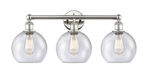 Edison Three Light Bath Vanity in Polished Nickel (405|616-3W-PN-G124-8)