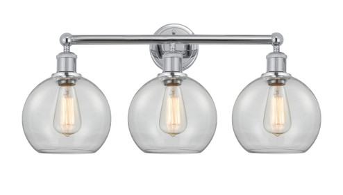 Edison Three Light Bath Vanity in Polished Chrome (405|616-3W-PC-G122-8)