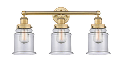 Edison Three Light Bath Vanity in Brushed Brass (405|616-3W-BB-G182)