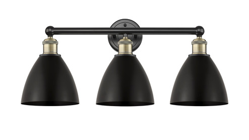 Edison Three Light Bath Vanity in Black Antique Brass (405|616-3W-BAB-MBD-75-BK)