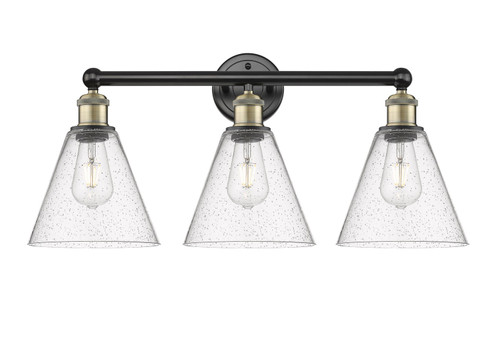 Edison Three Light Bath Vanity in Black Antique Brass (405|616-3W-BAB-GBC-84)