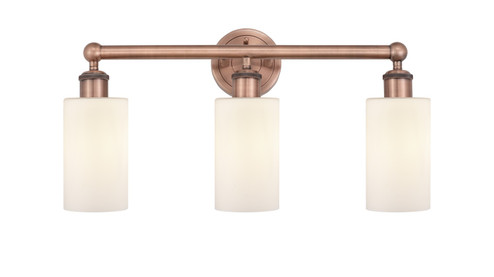 Edison Three Light Bath Vanity in Antique Copper (405|616-3W-AC-G801)