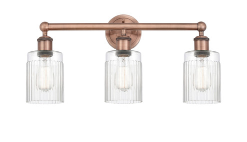 Edison Three Light Bath Vanity in Antique Copper (405|616-3W-AC-G342)