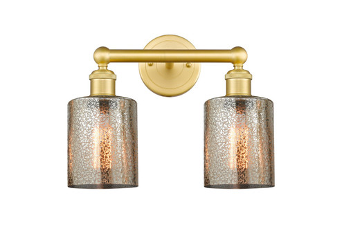 Edison Two Light Bath Vanity in Satin Gold (405|616-2W-SG-G116)
