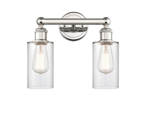 Edison Two Light Bath Vanity in Polished Nickel (405|616-2W-PN-G802)