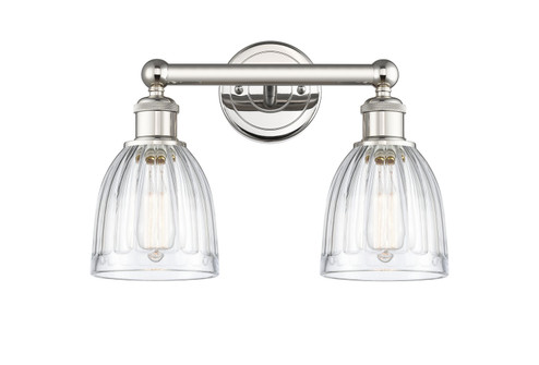 Edison Two Light Bath Vanity in Polished Nickel (405|616-2W-PN-G442)