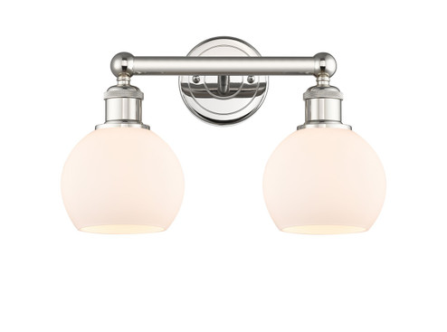 Edison Two Light Bath Vanity in Polished Nickel (405|616-2W-PN-G121-6)