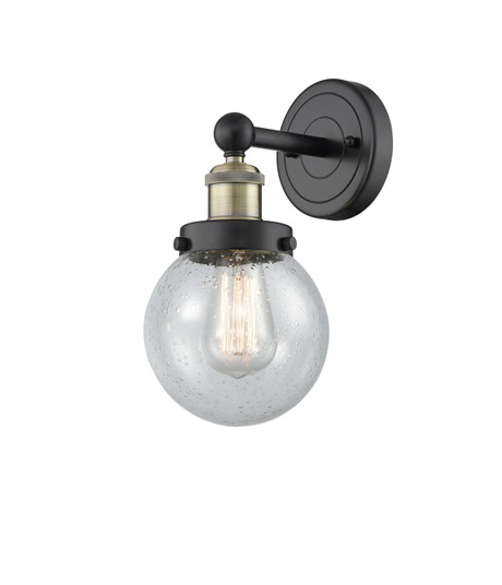 Edison One Light Wall Sconce in Black Antique Brass (405|616-1W-BAB-G204-6)
