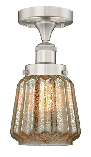 Edison One Light Semi-Flush Mount in Satin Gold (405|616-1F-SG-G142)
