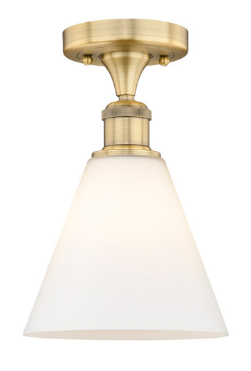 Edison One Light Semi-Flush Mount in Brushed Brass (405|616-1F-BB-GBC-81) Edison One Light Semi-Flush Mount in Brushed Brass (405|616-1F-BB-GBC-81)