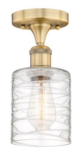 Edison One Light Semi-Flush Mount in Brushed Brass (405|616-1F-BB-G1113)