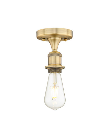 Edison One Light Semi-Flush Mount in Brushed Brass (405|616-1F-BB) Edison One Light Semi-Flush Mount in Brushed Brass (405|616-1F-BB)