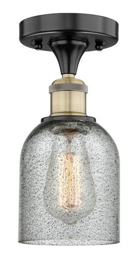 Edison One Light Semi-Flush Mount in Black Antique Brass (405|616-1F-BAB-G257)