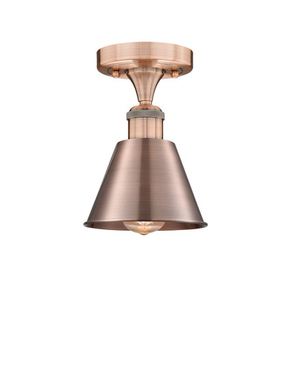 Edison One Light Semi-Flush Mount in Antique Copper (405|616-1F-AC-M8-AC)