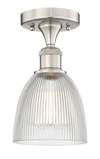Edison One Light Semi-Flush Mount in Antique Brass (405|616-1F-AB-G381)