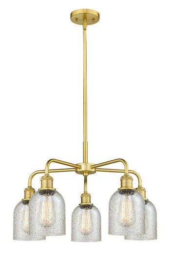 Downtown Urban Five Light Chandelier in Satin Gold (405|516-5CR-SG-G259)