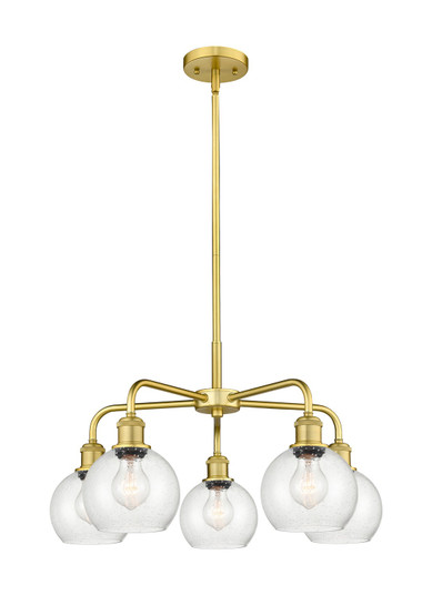 Downtown Urban Five Light Chandelier in Satin Gold (405|516-5CR-SG-G124-6)